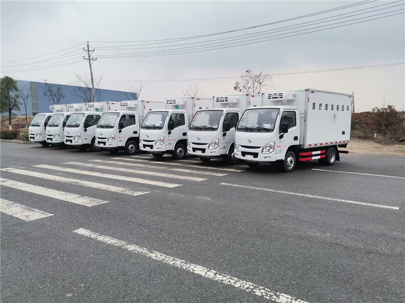 程力冷鏈專業(yè)廠7臺躍進(jìn)小福星醫(yī)療廢物轉(zhuǎn)運車發(fā)車