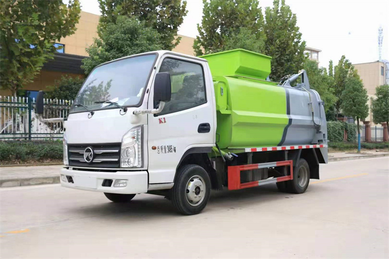 現車推薦：4方藍牌國六凱馬餐廚垃圾車，可選裝推鏟固液分離不超重