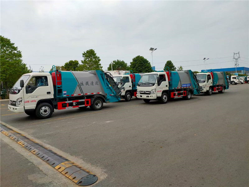 藍牌福田時代壓縮垃圾車五連發